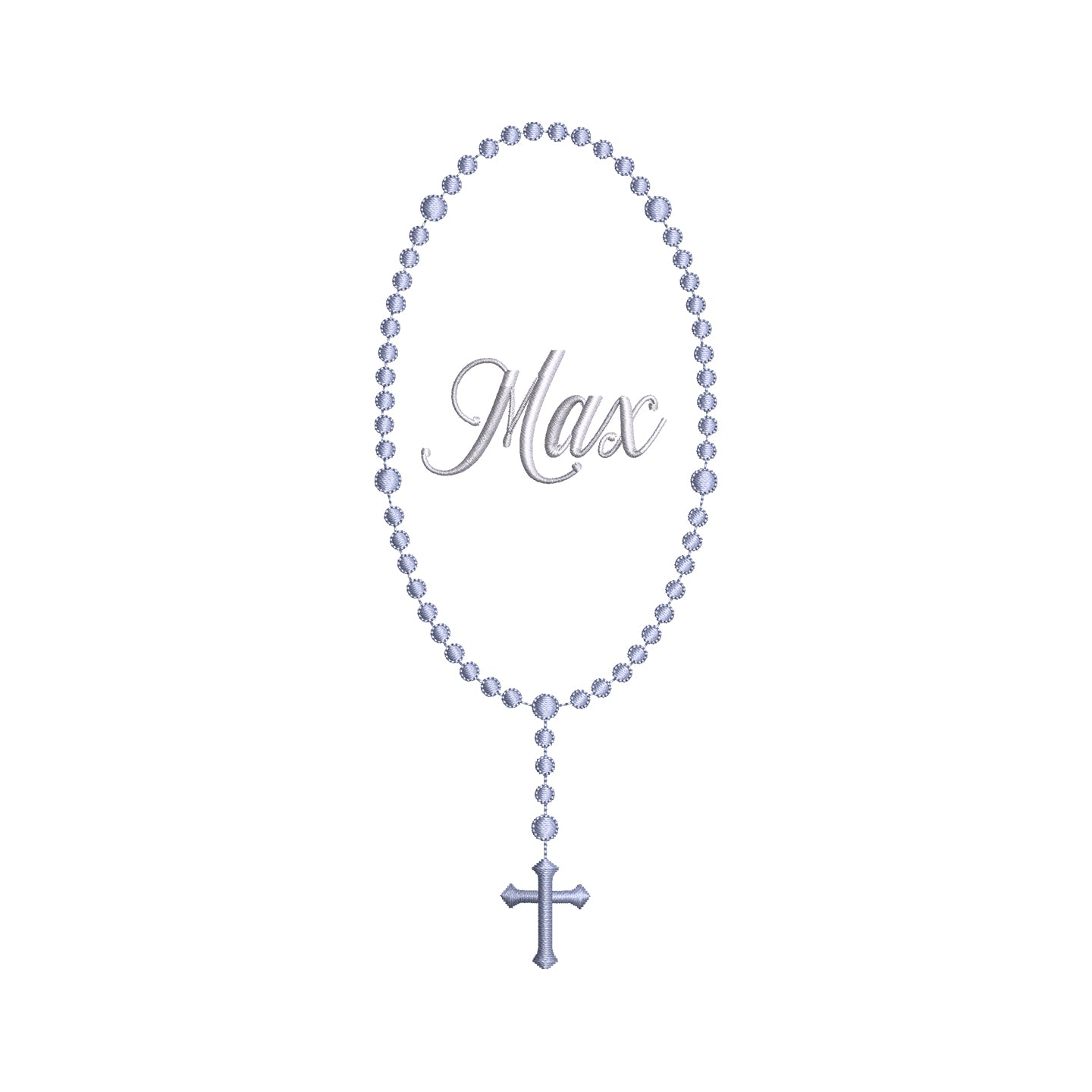 Pearl Rosary Digital Machine Embroidery File- Baby Lee Embroidery Design- Instant Download- 4 SIZES-DST, PES, JAN, JEF, EXP, SEW, ART, PES, VP3, HUS, PCS, XXX, PEC