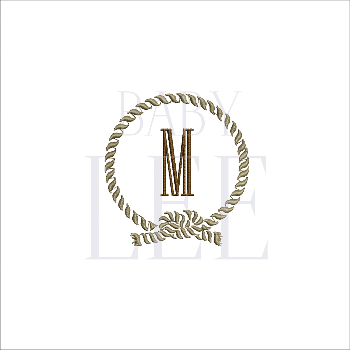 Nautical Rope Wreath Embroidery File- Monogram- Baby Lee Digital Design- Instant Download- 4 SIZES-DST, PES, JAN, JEF, EXP, SEW, ART, PES, VP3, HUS, PCS, XXX, PEC